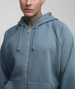 Sweat à capuche zippé en coton 100% avec logo personnalisé OEM/ODM Sweat à capuche zippé de haute qualité Streetwear lourd pour hommes - Product Image 6