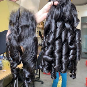 ผมหยิกเป็นลอนสำหรับต่อผมมนุษย์ผมหยิกจากเวียดนาม - Product Image 1