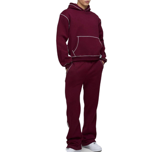Fabricants Vente en gros Ensembles de survêtements à capuche avec appliques et pantalons de survêtement pour hommes personnalisés - Product Image 1