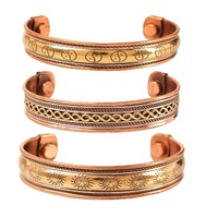 Bracelet manchette en cuivre massif au design simple, vintage, écologique, fait main, personnalisable, unisexe