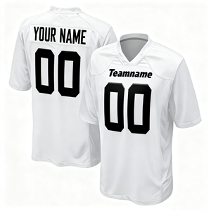 Custom Men's <b>American</b> Football Practice Jersey Red Mesh V Neck Short Sleeve Breathable Anti-Bacterial Lightweight Training Shirt - Product Image 3