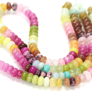 Hermosas Cuentas de Cuarzo de Color Rosa Arcoíris en Forma de Rondel, Cuentas de Piedras Preciosas de Cuarzo Multicolor de 7-8 mm, Venta al por Mayor - Product Image 5