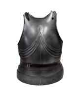 CHk Armure de cuirasse en acier monobloc, style médiéval gothique, faite main, grise, pour costume, protection, antique, costume de roi, polie, cadeau