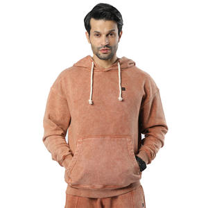 Conjunto de chándal de invierno para hombre lavado personalizado de alta calidad, Sudadera con capucha y pantalones de chándal, conjunto de 2 piezas, chándal para correr para hombre - Product Image 3