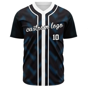 Camiseta de béisbol bordada impresa en 3D personalizada, ropa deportiva para hombre con diseño de sublimación, uniforme de dos botones - Product Image 6