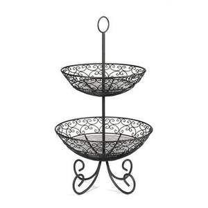 Corbeille à fruits en métal avec des bords lisses offrant un rangement fiable pour les fruits tout en rehaussant l'ensemble - Product Image 1