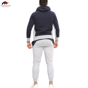 Survêtement d'hiver pour homme en molleton 100% coton personnalisable, confortable, à motif uni, avec capuche, respirant, séchage rapide, léger, OEM - Product Image 2