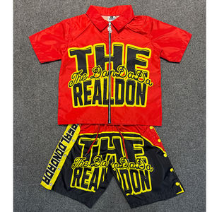 เซ็ตเสื้อยืดแขนสั้นและกางเกงขาสั้นสำหรับผู้ชายชุดเล่นกีฬาแขนสั้นออกแบบโลโก้ได้ตามต้องการฤดูร้อน - Product Image 1