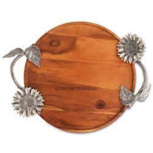 ถาดเสิร์ฟไม้ทรงสี่เหลี่ยมผืนผ้าลายแอบสแตรกต์ดีไซน์แฟนซีสำหรับตกแต่งแบบเคลือบ - Product Image 4