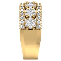 Bague de fiançailles en diamant de laboratoire, or massif 14k 18k, argent sterling, taille brillant, style hip-hop, certifiée IGI, bijoux pour femmes et hommes