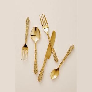 Gold Brass Luxury <b>Flatware</b> with Brass Handle American Style Modern Stainless Steel 1 Pc Eco-Friendly - Product Image 2