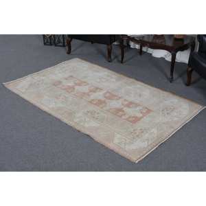 Alfombra turca Vintage de 4x6 y 8 pies, Beige, rosa, área grande de lana, látex clásico, Patchwork Rectangular para adolescentes, alfombra para habitación de pasillo - Product Image 2