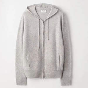 เสื้อฮู้ดสวมหัวแบบยูนิเซ็กส์เสื้อสเวตเชิ้ตลายนูนแบบมีซิปรูดผ้าทอทอไซส์ XXS - Product Image 1