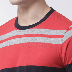 T-shirt décontracté de haute qualité pour hommes Tissu tricoté respirant Conception confortable à col rond Style teint uni unique - Product Image 6