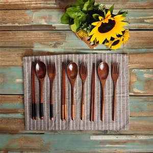 Juego de Utensilios de Madera Natural Sostenible de Fábrica de Vietnam para Vajilla de Alta Calidad, Mercado Mayorista - Product Image 5
