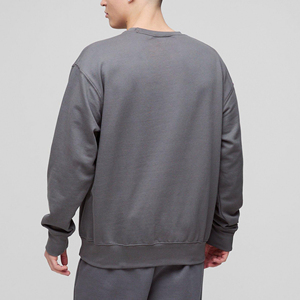 Venta caliente hecho a medida 100% algodón básico pulóver cuello redondo sudadera de alta calidad gota hombro Color sólido sudadera - Product Image 6