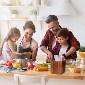 Boîte à mouchoirs faite à la main en bois d'acacia naturel belle couverture de cube carré en bois véritable en brun riche créé lisse Durable - Product Image 5