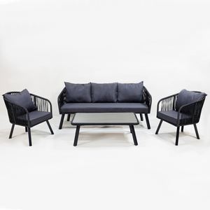 CH Factory Juego de comedor de patio con sillas apilables Muebles de exterior para uso general - Product Image 6