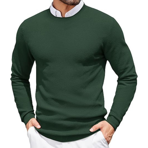 เสื้อสเวตเตอร์ถักแบบสวมหัวเสื้อถักผ้าคอตตอนออกแบบโลโก้ได้ตามต้องการ - Product Image 3