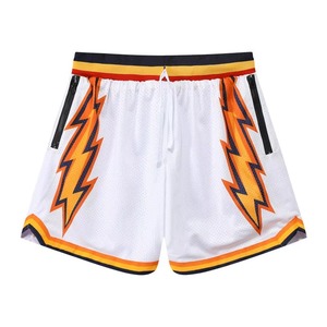 2025 pantalones cortos de malla de Fitness transpirables Logotipo de sublimación personalizado Casual gimnasio deportes correr malla corta hombres malla baloncesto pantalones cortos - Product Image 1