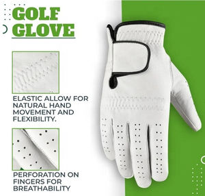 Gants de golf personnalisés en cuir de mouton de qualité supérieure pour gaucher avec logo élégant pour le sport Main droite Matériau PU - Product Image 3