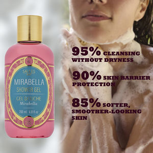 Gel douche Mirabella artisanal naturel 200ml, Mirabella bio de luxe, production écologique UE pour la vente en gros et les marques privées - Product Image 1