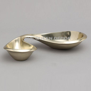 ชามเสิร์ฟพร้อมชามตกแต่งทำจากทองแดงโบราณทำจากโลหะอะลูมิเนียมรูปร่างไม่เหมือนใคร - Product Image 3