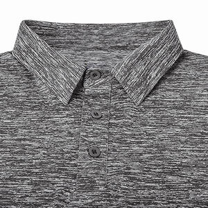 Polo de golf à séchage rapide pour hommes T-shirt de sport décontracté à manches courtes à motif uni Logo et design personnalisés - Product Image 3