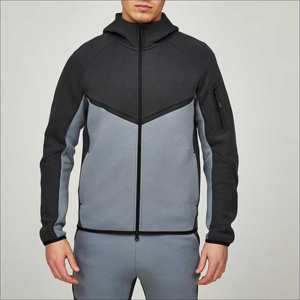 Conjunto Deportivo Unisex de Invierno, Transpirable, 100% Algodón, con Capucha, para Gimnasio, Fitness, Ropa Deportiva, Cálido, para Entrenamiento - Product Image 1