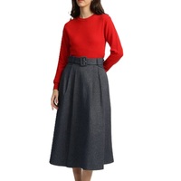 Pull en cachemire 100% pour femme, col rond, manches longues, tricoté, décontracté, respirant, anti-boulochage, anti-plis, pour l'hiver