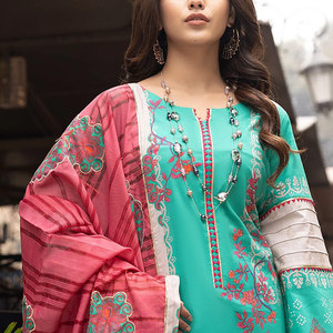 Traje Shalwar Kameez de verano de diseño tradicional, vestido informal de césped de 3 piezas para adultos, ropa musulmana islámica para mujeres - Product Image 4