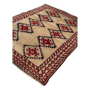 Kiaan Gold Hand Knotted <b>Wool</b> Rugs Paem-99 9x12 Rectangle Geometric Abstract Puzzle Hallway Pattern for Entryway Home Use - Product Image 2