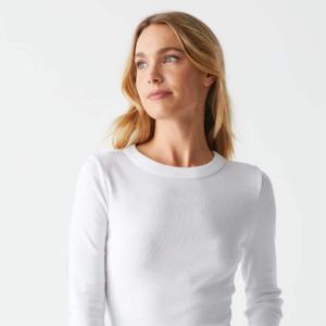 Camiseta lisa de manga larga personalizada cómoda de alta calidad para mujer, camisetas transpirables de algodón y poliéster para hombre OEM - Product Image 5