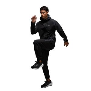 Ensemble de survêtement sportif pour homme personnalisé avec fermeture éclair, de haute qualité, ourlet ajustable, 2 pièces, streetwear décontracté, respirant, en polyester - Product Image 1