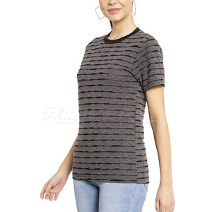 T-shirt femme à prix avantageux avec logo personnalisé en gros, t-shirts femme surdimensionnés au meilleur prix - Product Image 5