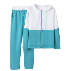 Jogger à capuche vierge avec logo personnalisé ensemble uni nouvelle mode couples vêtements de sport survêtement hommes 2 pièces ensembles de survêtements - Product Image 5