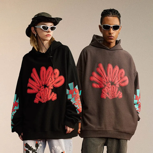 Sweat à capuche et pantalon à impression bouffante personnalisés en gros Impression bouffante 3D Sweats à capuche Survêtement Impression en mousse à la vente en gros - Product Image 3