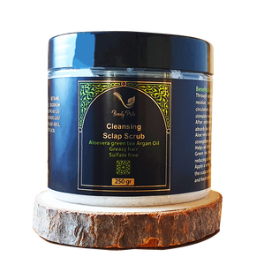 Etiqueta privada Vegan Tratamiento del cuero cabelludo Exfoliante de sal Aceite de argán Aloevera TeaTree Exfoliante suave Desintoxicación del cuero cabelludo y limpieza profunda - Product Image 1