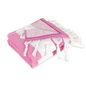 ผ้าขนหนูผ้าฝ้ายเทอร์รี่ชายหาดผ้านุ่มเป็นมิตรต่อสิ่งแวดล้อมลายทางแห้งเร็วดูดซับโลโก้ได้ตามต้องการ - Product Image 1