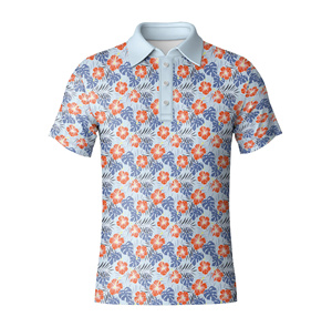 Camiseta de Golf para Hombre, Antiarrugas, Jersey Sólido de Poliéster y Elastano, Secado Rápido, Transpirable, Manga Corta, Sublimación - Product Image 1