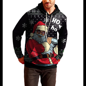 Sudadera con Capucha Navideña, Cálida y Acogedora de Forro Polar, Sudadera Informal para Hombre, Adolescente, Regalo, Estilo Moderno, Navidad, Divertida - Product Image 6