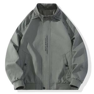 Chaquetas con capucha de tendencia de otoño para hombre, chaqueta cortavientos, Hip Hop, Color sólido, deportes al aire libre, abrigos con capucha, ropa para hombre - Product Image 1