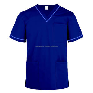 Uniformes de gommage extensibles professionnels à 4 voies Médecin de clinique hospitalière Ensembles médicaux de haute qualité à séchage rapide unisexe - Product Image 2