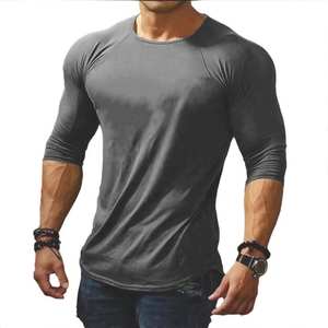 Factory Direct Men's Slim Fit <b>T</b>-<b>Shirt</b> 100% Cotton Knitted Gym Wear Muscle Style Stock Available - Product Image 2