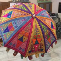 Parasol de jardin indien, parasol vintage en coton, motif paon, tissu décoratif d'extérieur, parasol tapisserie solaire