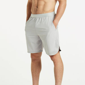 Ropa informal estilo hip hop para hombre, pantalones cortos de algodón con bordado personalizado, cintura elástica transpirable, patrón sólido, estilo urbano - Product Image 1