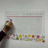 Tableau blanc effaçable à sec réutilisable et durable pour planification mensuelle, modèle 8684111292336, en PET, fixation par électrostatique, pour la maison
