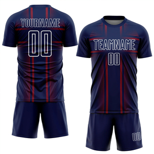 Uniformes de fútbol para hombre con diseño personalizado por sublimación, nueva ropa deportiva, Conjunto de camiseta de fútbol corta transpirable de 100% poliéster - Product Image 1