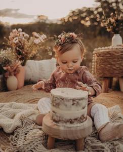 Acacia Wood Cake Stand Rustic Dessert Display For Wedding <b>Birthday</b> Party cake server dessert <b>table</b> centerpiece natural - Product Image 4