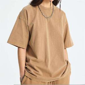 T-shirt lourd 100% coton Unisex Logo personnalisé Acid Wash t Shirt Broderie - Product Image 3